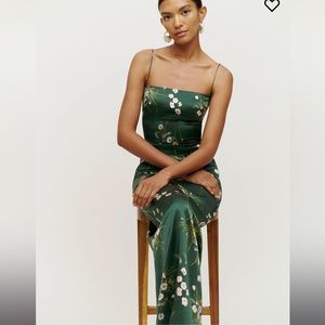 Reformation Frankie Silk Dress